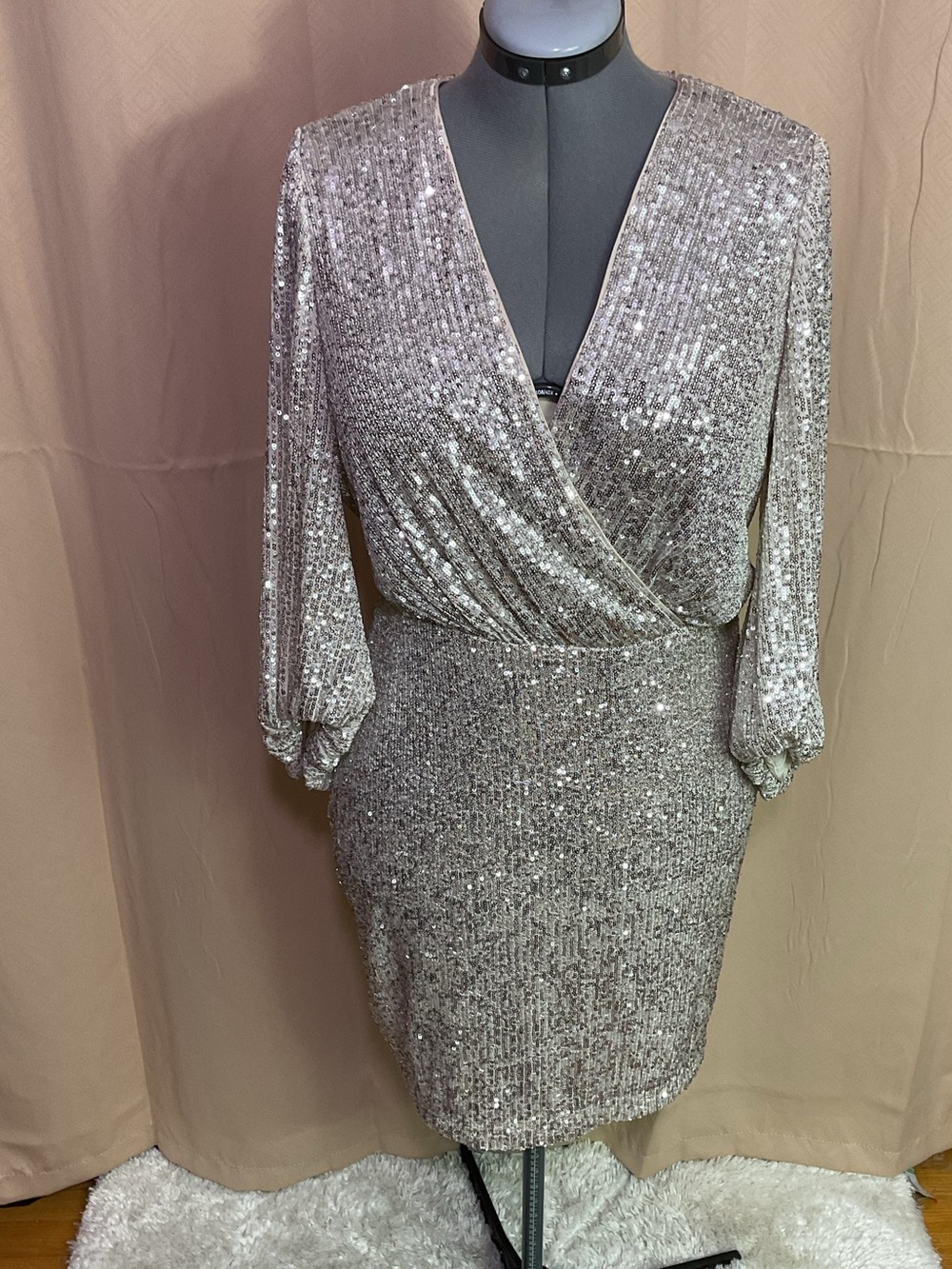 Eliza J Sequined Shift Dress